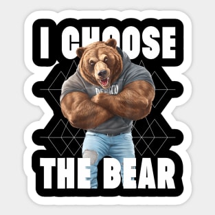 The Bear In Woods 2024 I Pick The Bear Women Sticker